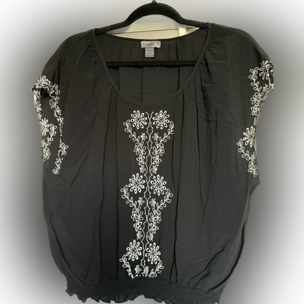 Black Dolman Sleeve Style Blouse Size M